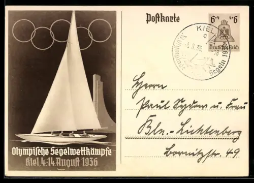 AK Kiel, Olympische Segelwettkämpfe, August 1936 15+10