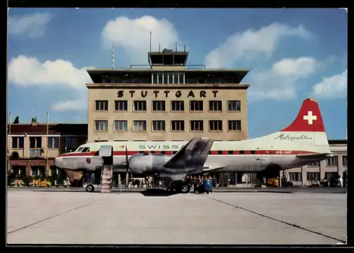 AK Stuttgart, Flughafen mit Flugzeug