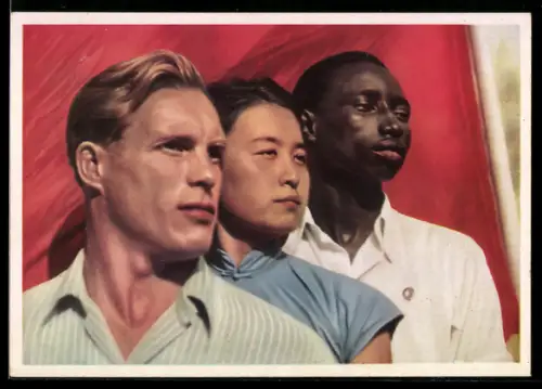 AK Die Jugend der Welt will den Frieden, Jugendlicher unterschiedlicher Nationen, DDR-Propaganda