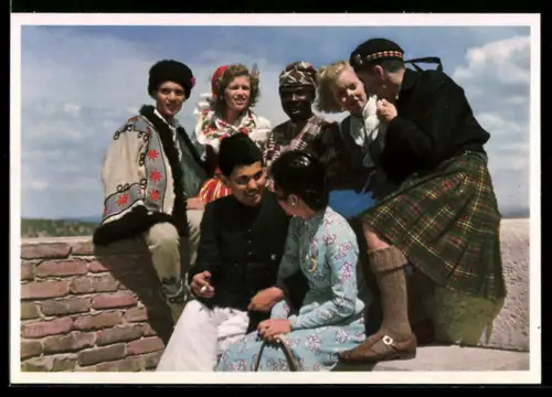 AK DDR-Propaganda, Die Jugend der Welt will den Frieden, Glückliche Weltjugend