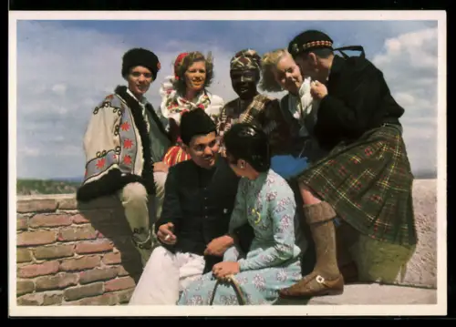 AK DDR-Propaganda, Die Jugend der Welt will den Frieden, Glückliche Weltjugend