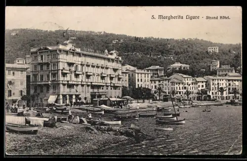 AK S. Margherita Ligure, Strand Hotel e barche lungo la costa