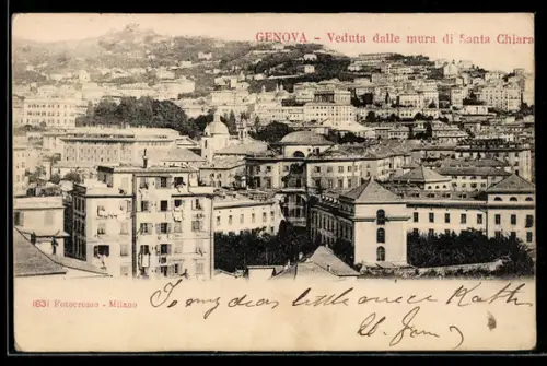 AK Genova, Veduta dalle mura di Santa Chiara