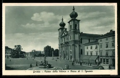 AK Gorizia, Piazza della Vittoria e Chiesa di S. Ignazio