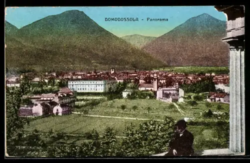 AK Domodossola, Panorama con vista sulle montagne e campagna circostante