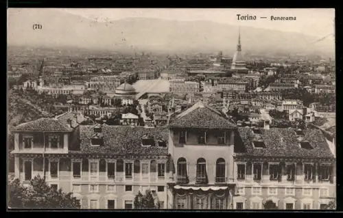 AK Torino, Panorama della città con la Mole Antonelliana sullo sfondo