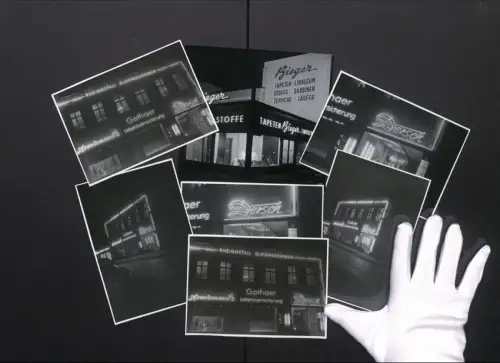 Fotoalbum mit 162 Fotografien, Ansicht Frankfurt / Main, Bau Otto Bieger Haus 1950/51, Firma Otto Bieger