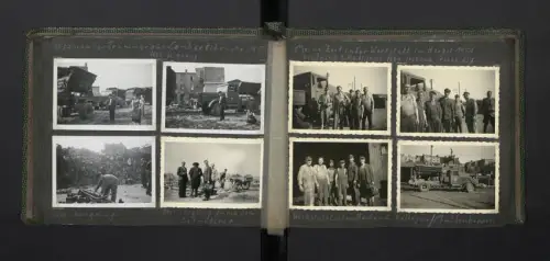 Fotoalbum mit 162 Fotografien, Ansicht Hamburg, Kriegstrümmer Beseitigung, Wiederaufbau