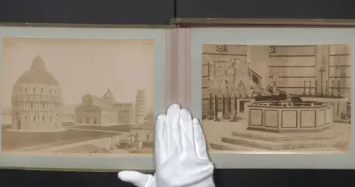 Fotoalbum mit 26 Fotografien & 94 Ansichtskarten, Ansicht Florenz