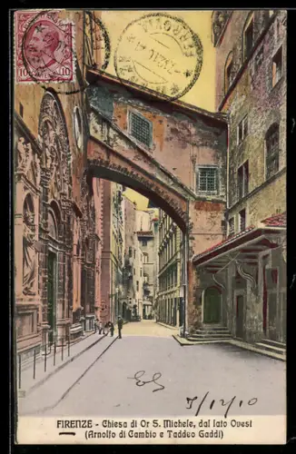 AK Firenze, Chiesa di Or S. Michele, dal lato Ovest (Arnolfo di Cambio e Taddeo Gaddi)