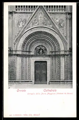 AK Orvieto, Cattedrale dettaglio della Porta Maggiore