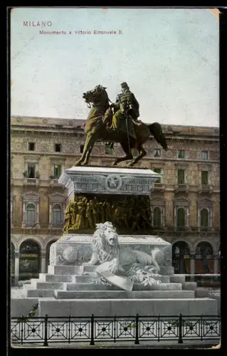 AK Milano, Monumento a Vittorio Emanuele II