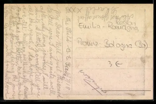 AK Bologna, Via Rizzoli, Palazzi R. Enzo e Podestà