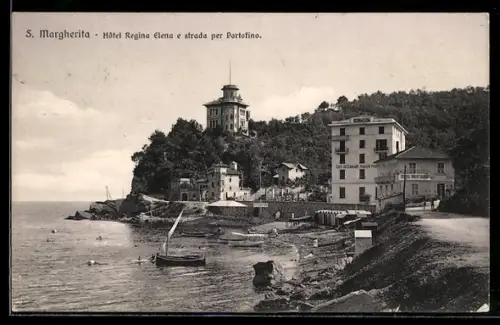 AK Santa Margherita Ligure, Hotel Regina Elena e strada per Portofino