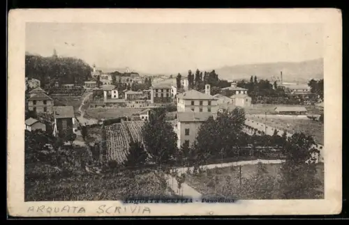AK Arquata Scrivia, Panorama del paese con edifici storici e paesaggio circostante