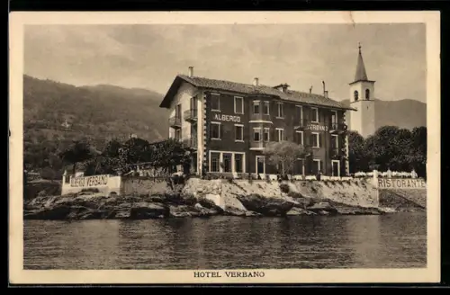 AK Isola Superiore /Lago Maggiore, Hotel Verbano con vista sul lago