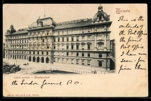 AK Trieste, Ufficio postale, Hauptpostamt