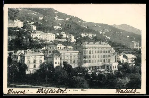 AK Nervi, Grand Hôtel con vista panoramica sulle colline