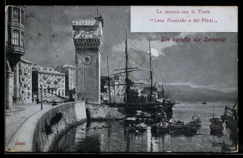 AK Savona, La marina con la Torre Leon Pancaldo o dei Piloti, Luna