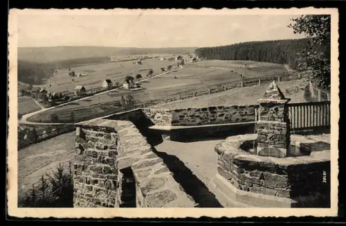 AK Johanngeorgenstadt /Erzgeb., Jugendherberge, Aussicht ins Tal
