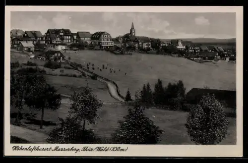 AK Masserberg /Thüringer Wald, Ortsansicht mit Kirche