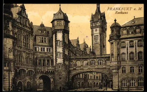 AK Alt-Frankfurt, Blick zum Rathaus