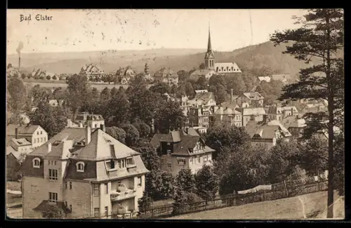 AK Bad Elster, Ortsansicht mit Kirche