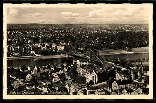 AK Dresden, Blick von der Loschwitzhöhe