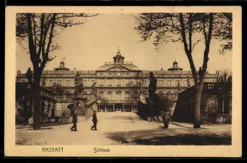 AK Rastatt, Blick zum Schloss