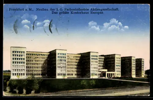 AK Frankfurt-Westend, Neubau der I. G. Farbenindustrie AG