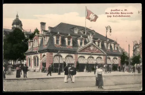 AK Frankfurt a. M., Historische Hauptwache, Café-Restaurant