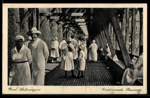 AK Bad Salzungen, Gradierende Personen am Gradierwerk