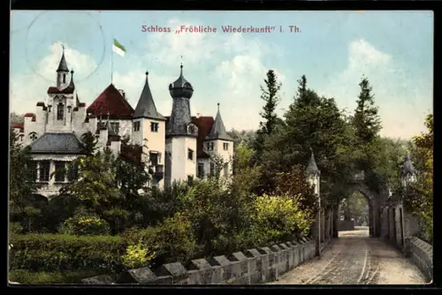 AK Wolfersdorf i. Th., Schloss Fröhliche Wiederkunft