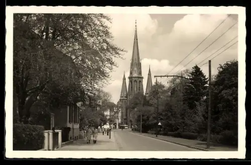 AK Oldenburg i. O., Gartenstrasse, Lambertikirche