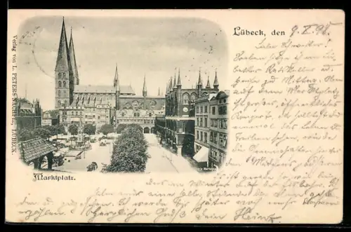 AK Lübeck, Partie am Marktplatz