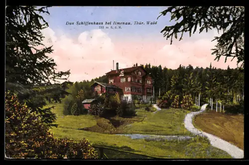 AK Ilmenau /Thür. Wald, Schöffenhaus am Wald