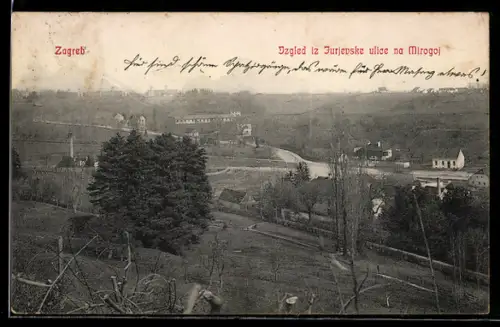 AK Zagreb, Izgled iz Jurjevske ulice na Mirogoj