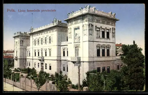 AK Pola, Liceo femminile provinciale