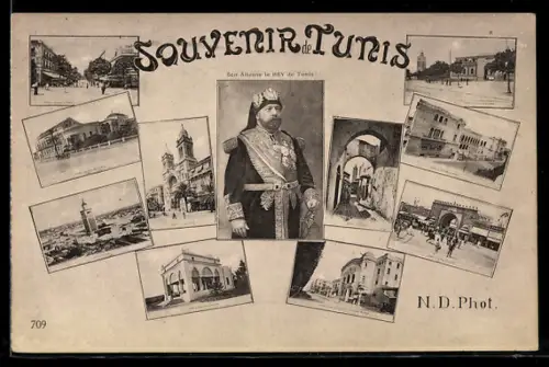 AK Tunis, Son Attesse le Bey de Tunis, Gebäudeansichten