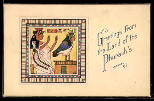 Künstler-AK Thebes, Tomb of Queen Nefertari, Wife of Rameses II