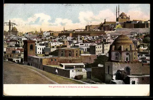 AK Le Caire, Vue Générale de la Citadelle et de Sultan Hassan