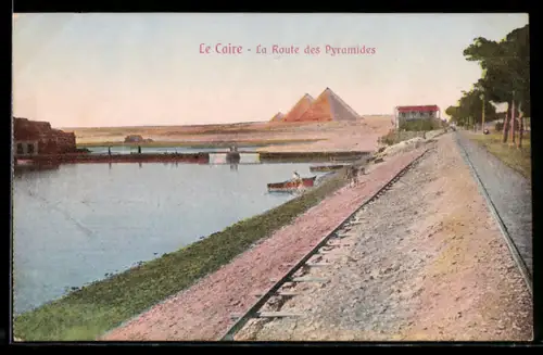 AK Le Caire, La Route des Pyramides