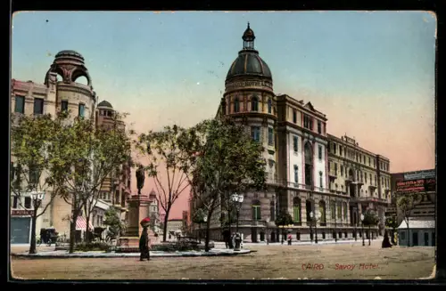 AK Kairo, Savoy Hotel with Monument