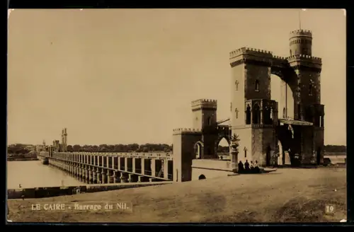 AK Ägypten, General view of the Nile Barrage