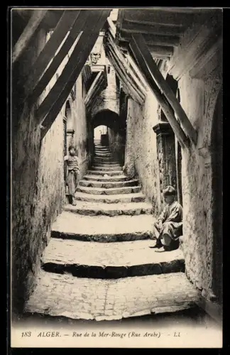 AK Alger, Rue de la Mer-Rouge (Rue Arabe)