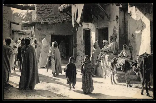 AK Tolga, Une Rue, Strassenleben