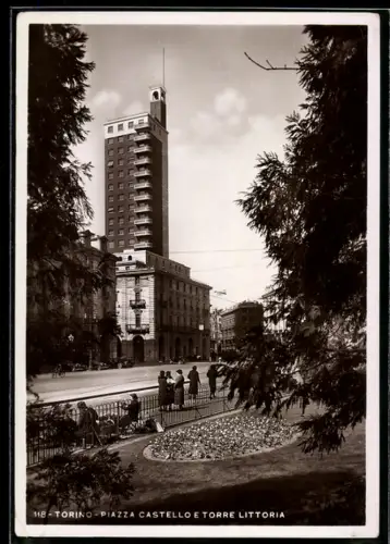AK Torino, Piazza Castello e Torre Littoria