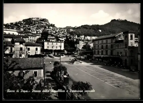 AK Rocca di Papa, Piazza della Repubblica e panorama parziale