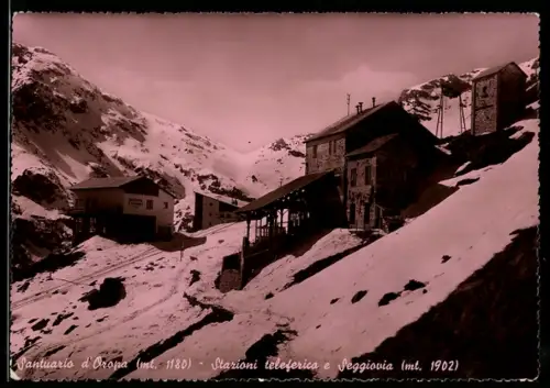 AK Oropa, Stazioni teleferica e seggiovia