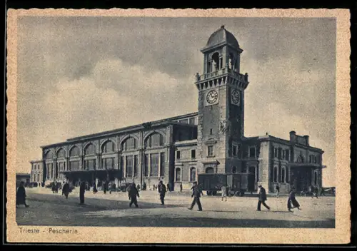 AK Trieste, Pescheria e Torre dell`Orologio con passanti